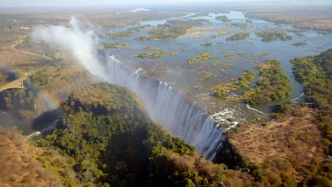 Detailbild Afrika von oben