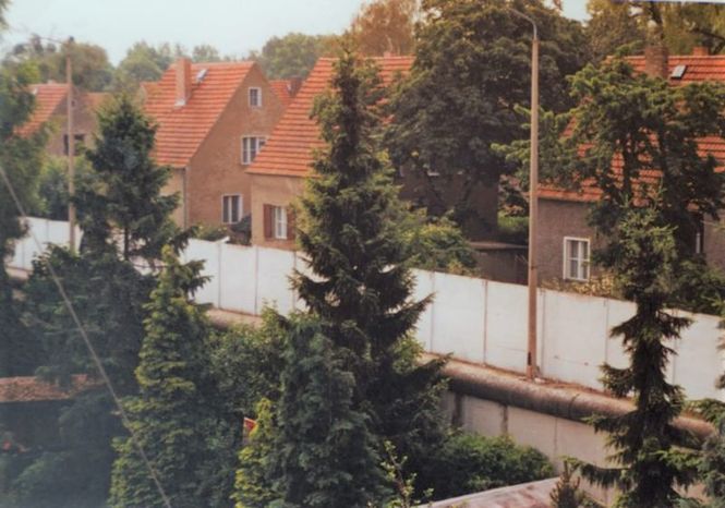 Detailbild Stacheldraht und Gartenglück - Grenzgärten im Mauerstreifen