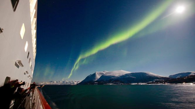 Detailbild Fjorde, Nordkap und Polarlicht